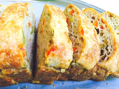 Cake Au Psyllium Olives Vertes Et Poivrons Rouges Psyllium Blond